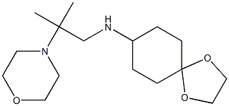 N-[2-methyl-2-(morpholin-4-yl)propyl]-1,4-dioxaspiro[4.5]decan-8-amine Struktur