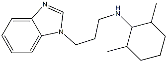 N-[3-(1H-1,3-benzodiazol-1-yl)propyl]-2,6-dimethylcyclohexan-1-amine Struktur