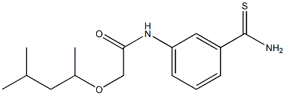 N-[3-(aminocarbonothioyl)phenyl]-2-(1,3-dimethylbutoxy)acetamide Struktur