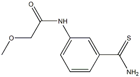 N-[3-(aminocarbonothioyl)phenyl]-2-methoxyacetamide Struktur