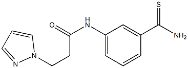 N-[3-(aminocarbonothioyl)phenyl]-3-(1H-pyrazol-1-yl)propanamide Struktur