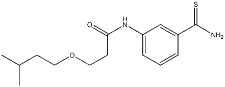 N-[3-(aminocarbonothioyl)phenyl]-3-(3-methylbutoxy)propanamide Struktur