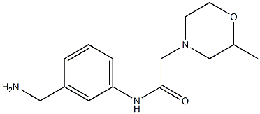 N-[3-(aminomethyl)phenyl]-2-(2-methylmorpholin-4-yl)acetamide Struktur