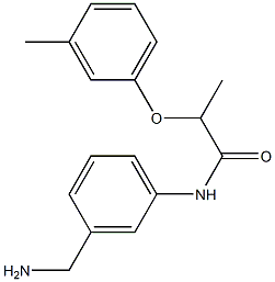 N-[3-(aminomethyl)phenyl]-2-(3-methylphenoxy)propanamide Struktur