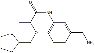 N-[3-(aminomethyl)phenyl]-2-(oxolan-2-ylmethoxy)propanamide Struktur