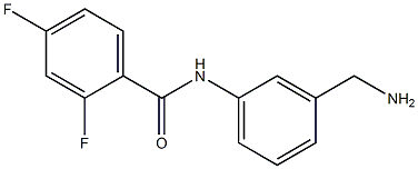 N-[3-(aminomethyl)phenyl]-2,4-difluorobenzamide Struktur