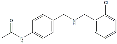 N-[4-({[(2-chlorophenyl)methyl]amino}methyl)phenyl]acetamide Struktur