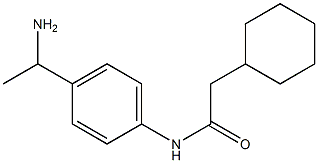 N-[4-(1-aminoethyl)phenyl]-2-cyclohexylacetamide Struktur