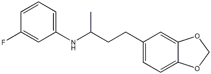 N-[4-(2H-1,3-benzodioxol-5-yl)butan-2-yl]-3-fluoroaniline Struktur