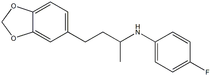 N-[4-(2H-1,3-benzodioxol-5-yl)butan-2-yl]-4-fluoroaniline Struktur