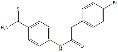 N-[4-(aminocarbonothioyl)phenyl]-2-(4-bromophenyl)acetamide Struktur