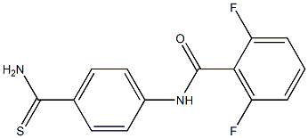 N-[4-(aminocarbonothioyl)phenyl]-2,6-difluorobenzamide Struktur