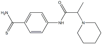 N-[4-(aminocarbonothioyl)phenyl]-2-piperidin-1-ylpropanamide Struktur