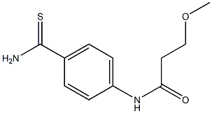 N-[4-(aminocarbonothioyl)phenyl]-3-methoxypropanamide Struktur