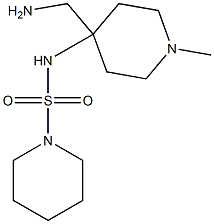 N-[4-(aminomethyl)-1-methylpiperidin-4-yl]piperidine-1-sulfonamide Struktur