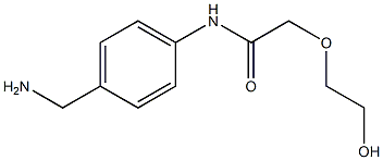 N-[4-(aminomethyl)phenyl]-2-(2-hydroxyethoxy)acetamide Struktur