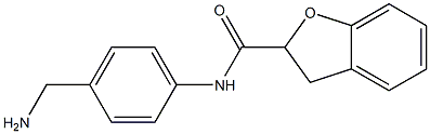 N-[4-(aminomethyl)phenyl]-2,3-dihydro-1-benzofuran-2-carboxamide Struktur