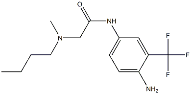 N-[4-amino-3-(trifluoromethyl)phenyl]-2-[butyl(methyl)amino]acetamide Struktur