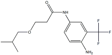 N-[4-amino-3-(trifluoromethyl)phenyl]-3-(2-methylpropoxy)propanamide Struktur