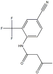 N-[4-cyano-2-(trifluoromethyl)phenyl]-3-oxobutanamide Struktur