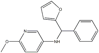 N-[furan-2-yl(phenyl)methyl]-6-methoxypyridin-3-amine Struktur