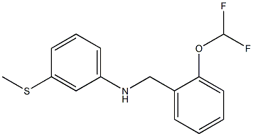 N-{[2-(difluoromethoxy)phenyl]methyl}-3-(methylsulfanyl)aniline Struktur