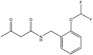 N-{[2-(difluoromethoxy)phenyl]methyl}-3-oxobutanamide Struktur