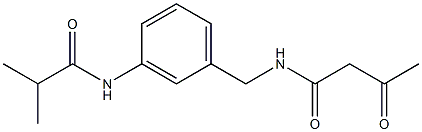 N-{[3-(2-methylpropanamido)phenyl]methyl}-3-oxobutanamide Struktur