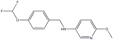 N-{[4-(difluoromethoxy)phenyl]methyl}-6-methoxypyridin-3-amine Struktur