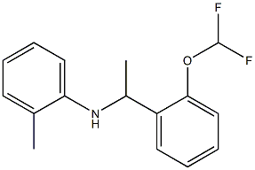 N-{1-[2-(difluoromethoxy)phenyl]ethyl}-2-methylaniline Struktur