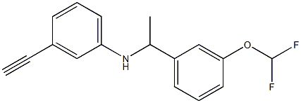 N-{1-[3-(difluoromethoxy)phenyl]ethyl}-3-ethynylaniline Struktur