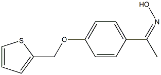 N-{1-[4-(thiophen-2-ylmethoxy)phenyl]ethylidene}hydroxylamine Struktur