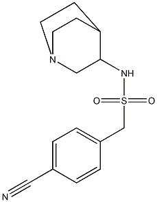 N-{1-azabicyclo[2.2.2]octan-3-yl}-1-(4-cyanophenyl)methanesulfonamide Struktur