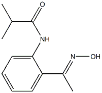 N-{2-[(1E)-N-hydroxyethanimidoyl]phenyl}-2-methylpropanamide Struktur