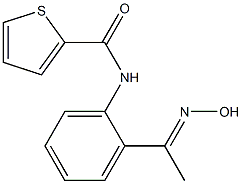 N-{2-[(1E)-N-hydroxyethanimidoyl]phenyl}thiophene-2-carboxamide Struktur