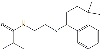 N-{2-[(4,4-dimethyl-1,2,3,4-tetrahydronaphthalen-1-yl)amino]ethyl}-2-methylpropanamide Struktur