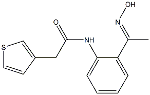 N-{2-[1-(hydroxyimino)ethyl]phenyl}-2-(thiophen-3-yl)acetamide Struktur