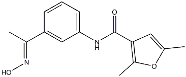 N-{3-[(1E)-N-hydroxyethanimidoyl]phenyl}-2,5-dimethyl-3-furamide Struktur