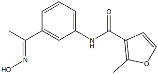 N-{3-[(1E)-N-hydroxyethanimidoyl]phenyl}-2-methyl-3-furamide Struktur