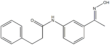 N-{3-[(1E)-N-hydroxyethanimidoyl]phenyl}-3-phenylpropanamide Struktur