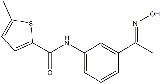 N-{3-[(1E)-N-hydroxyethanimidoyl]phenyl}-5-methylthiophene-2-carboxamide Struktur