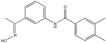 N-{3-[1-(hydroxyimino)ethyl]phenyl}-3,4-dimethylbenzamide Struktur