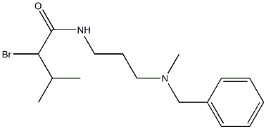 N-{3-[benzyl(methyl)amino]propyl}-2-bromo-3-methylbutanamide Struktur