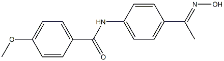 N-{4-[(1E)-N-hydroxyethanimidoyl]phenyl}-4-methoxybenzamide Struktur