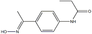 N-{4-[(1E)-N-hydroxyethanimidoyl]phenyl}propanamide Struktur