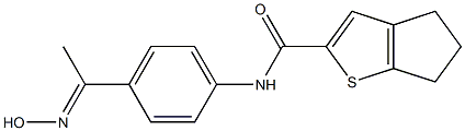 N-{4-[1-(hydroxyimino)ethyl]phenyl}-4H,5H,6H-cyclopenta[b]thiophene-2-carboxamide Struktur