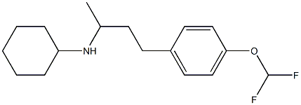 N-{4-[4-(difluoromethoxy)phenyl]butan-2-yl}cyclohexanamine Struktur