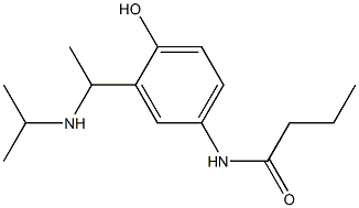 N-{4-hydroxy-3-[1-(propan-2-ylamino)ethyl]phenyl}butanamide Struktur