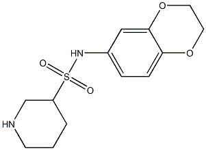 N-2,3-dihydro-1,4-benzodioxin-6-ylpiperidine-3-sulfonamide Struktur