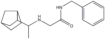 N-benzyl-2-[(1-{bicyclo[2.2.1]heptan-2-yl}ethyl)amino]acetamide Struktur